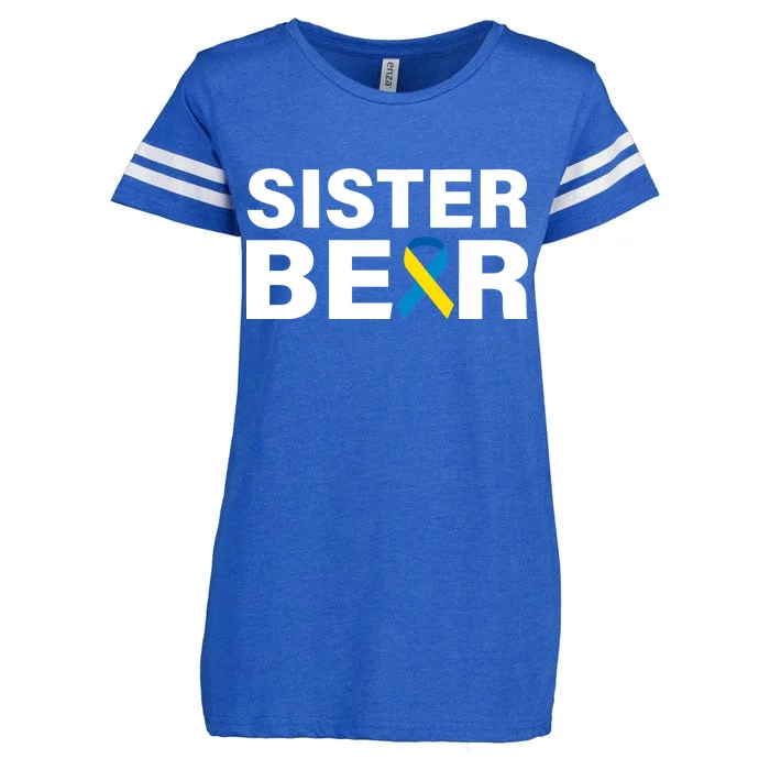 Sister Bear Down Syndrome Awareness Enza Ladies Jersey Football T-Shirt