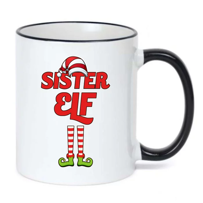 Sister Elf Christmas Black Color Changing Mug