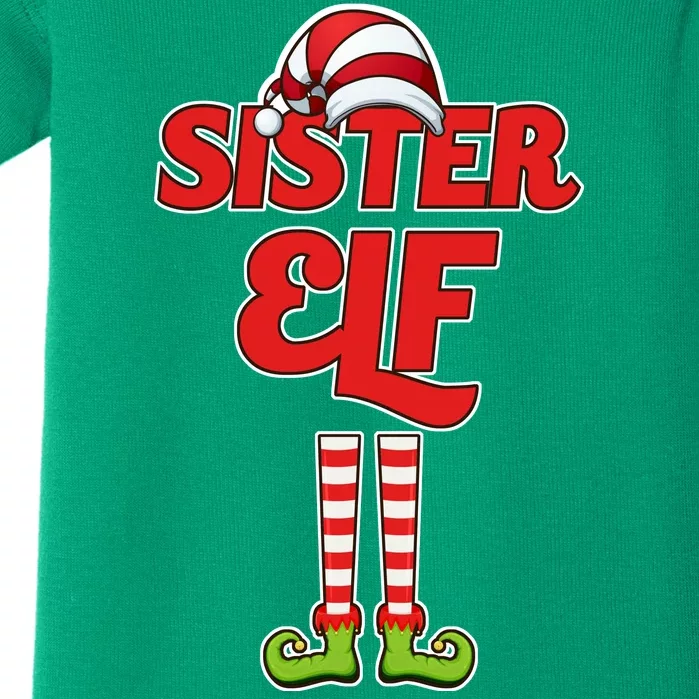 Sister Elf Christmas Baby Bodysuit