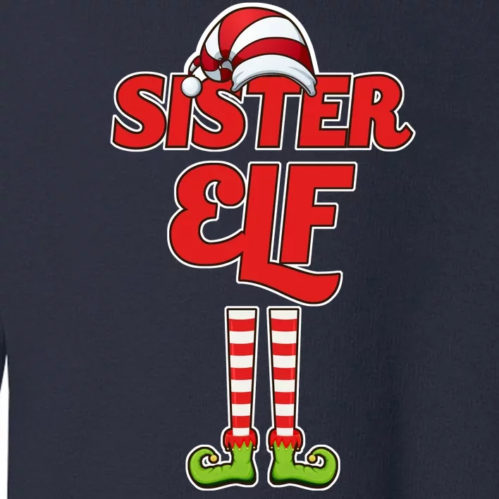 Sister Elf Christmas Toddler Sweatshirt