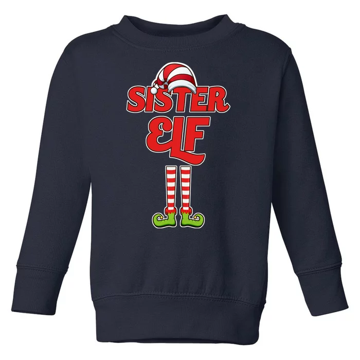 Sister Elf Christmas Toddler Sweatshirt