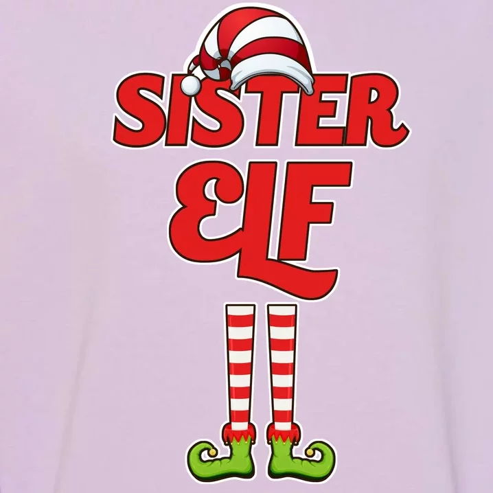 Sister Elf Christmas Garment-Dyed Sweatshirt