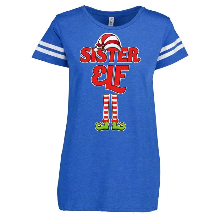 Sister Elf Christmas Enza Ladies Jersey Football T-Shirt