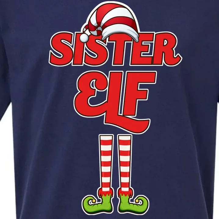 Sister Elf Christmas Sueded Cloud Jersey T-Shirt