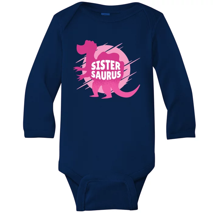 Sister Saurus Baby Long Sleeve Bodysuit