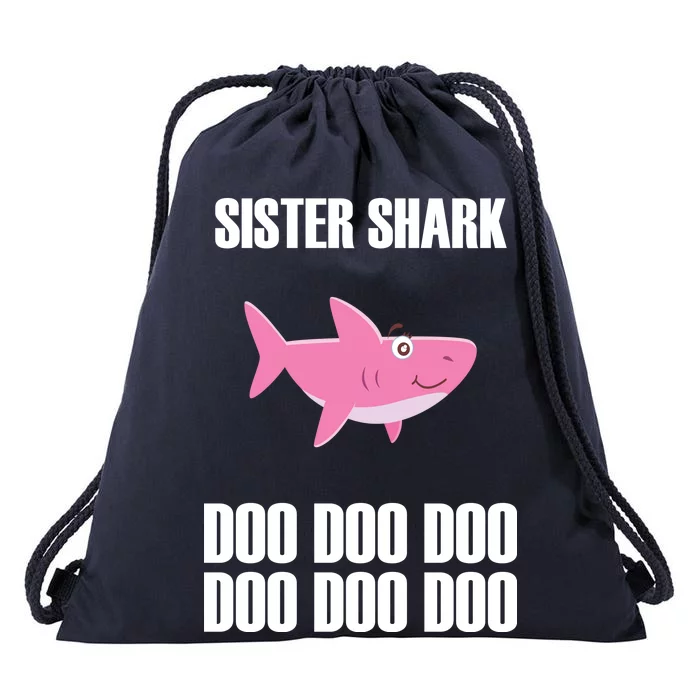 Sister Shark Doo Drawstring Bag