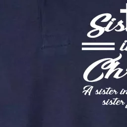 Sisters In Christ Sister For Life Softstyle Adult Sport Polo