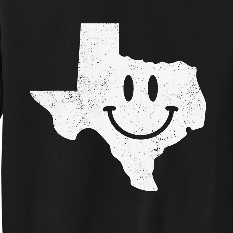 Smiling in TX – Funny Texas Happy Face Tall Sweatshirt