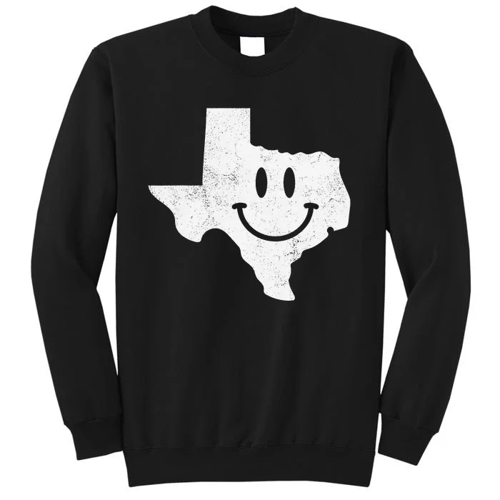 Smiling in TX – Funny Texas Happy Face Tall Sweatshirt