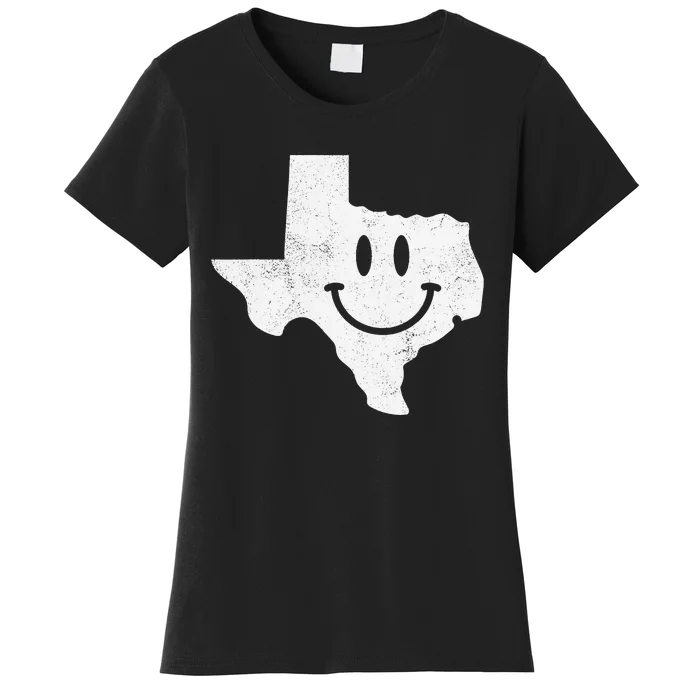 Smiling in TX – Funny Texas Happy Face Women's T-Shirt