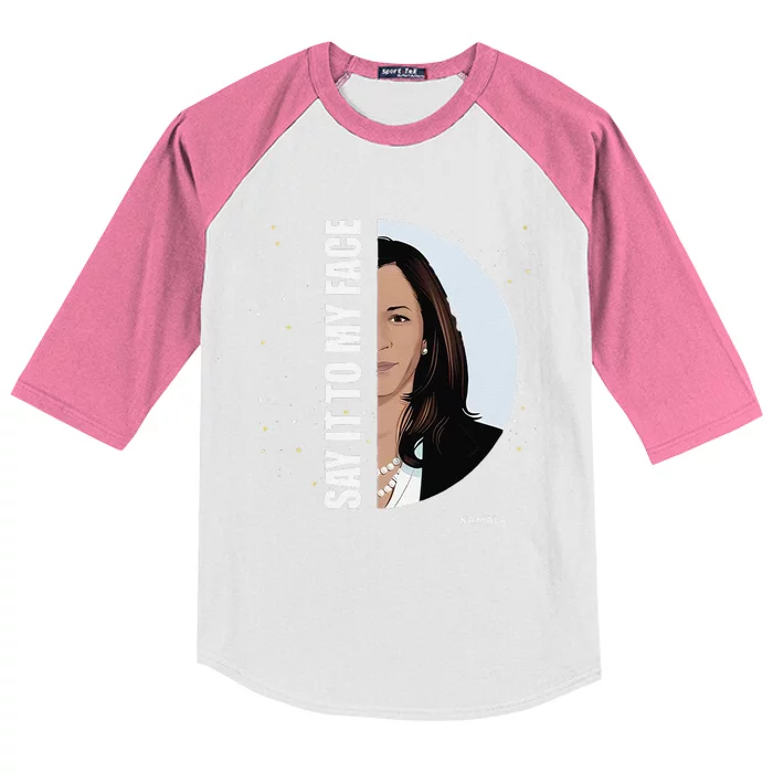 Say It To My Face Kamala Kids Colorblock Raglan Jersey