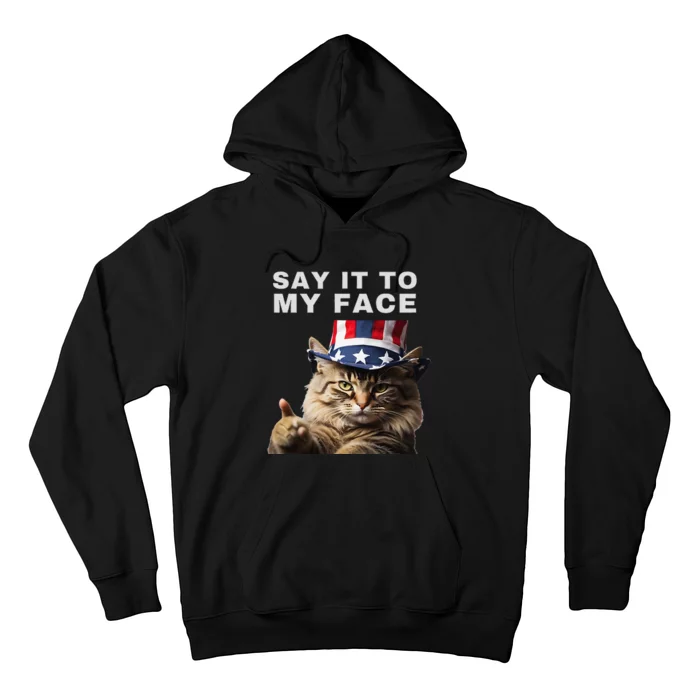 Say It To My Face Kamala Cat Hoodie