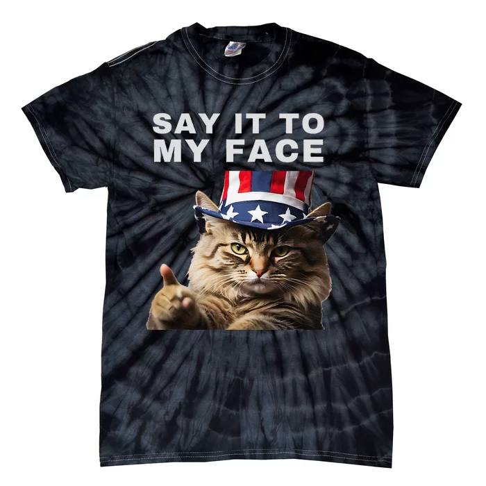 Say It To My Face Kamala Cat Tie-Dye T-Shirt