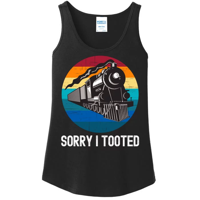 Sorry I Tooted, Funny Train Lovers Funny Locomotive & Train Ladies Essential Tank