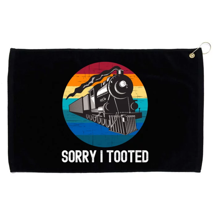 Sorry I Tooted, Funny Train Lovers Funny Locomotive & Train Grommeted Golf Towel