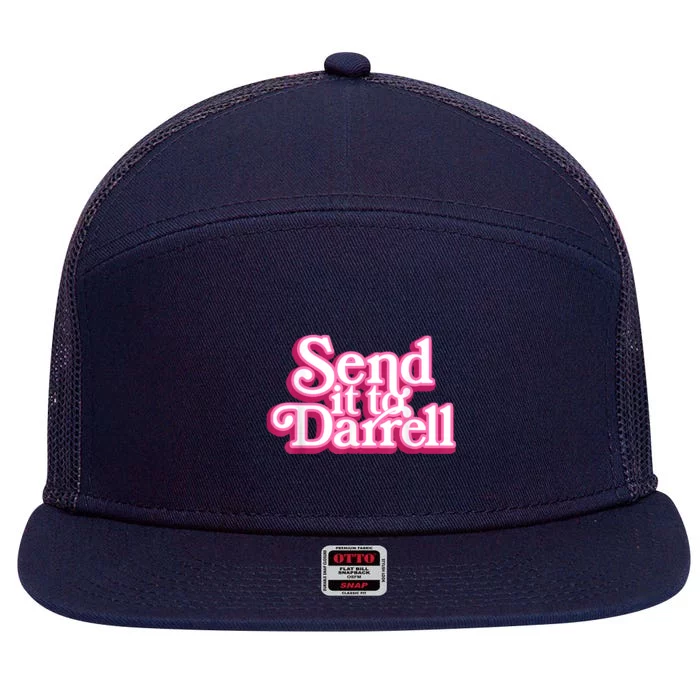 Send It To Darrell 7 Panel Mesh Trucker Snapback Hat