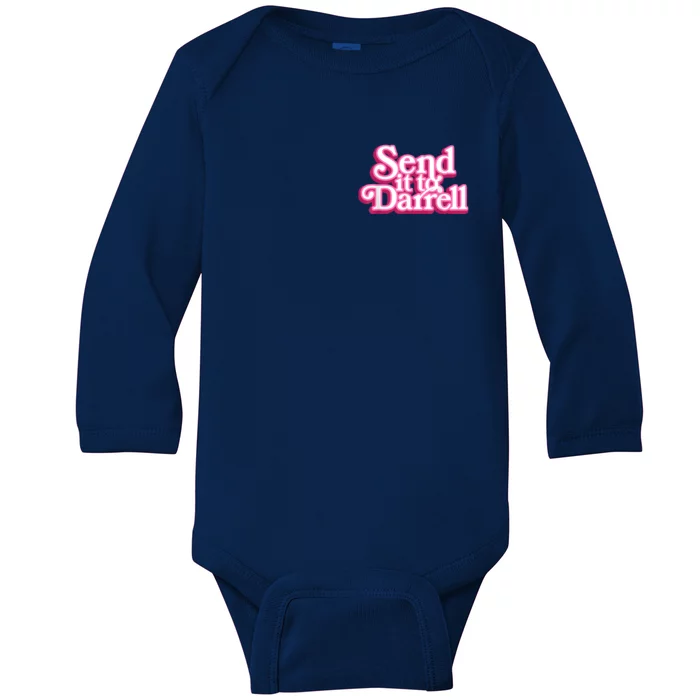 Send It To Darrell Baby Long Sleeve Bodysuit