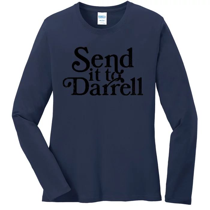 Send It To Darrell Send It To Daryl Funny Drama Vintage Ladies Long Sleeve Shirt