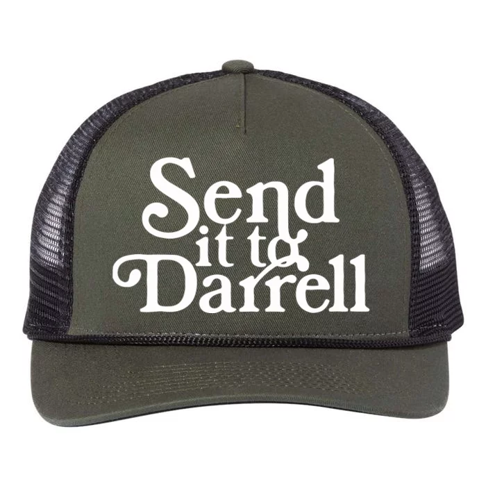 Send It To Darrell Funny Saying Retro Rope Trucker Hat Cap