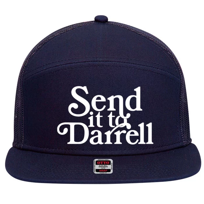 Send It To Darrell Send It To Daryl Funny Drama Vintage 7 Panel Mesh Trucker Snapback Hat