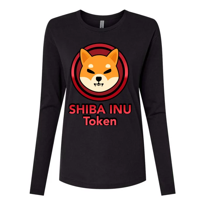 Shiba Inu Token Crypto Hodl Shib Coin Dogecoin Millionaire Great Gift Womens Cotton Relaxed Long Sleeve T-Shirt