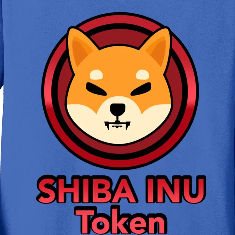 Shiba Inu Token Crypto Hodl Shib Coin Dogecoin Millionaire Great Gift Kids Long Sleeve Shirt