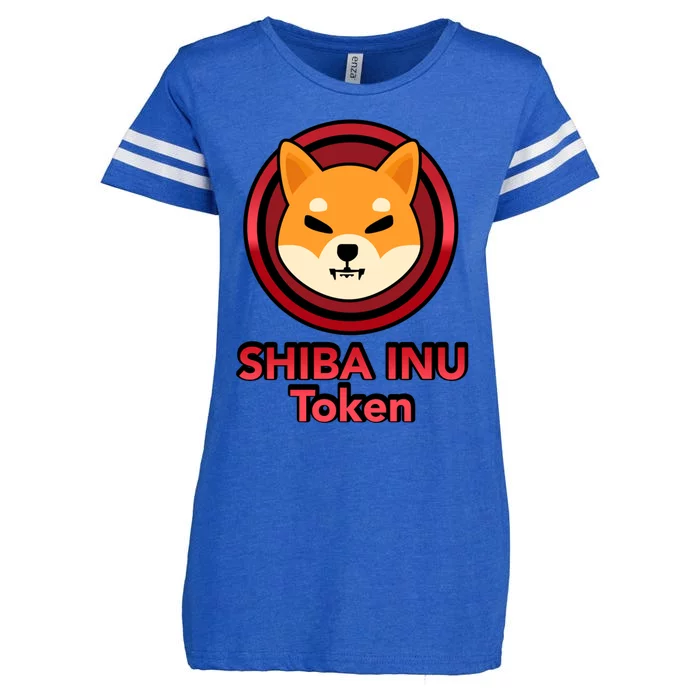 Shiba Inu Token Crypto Hodl Shib Coin Dogecoin Millionaire Great Gift Enza Ladies Jersey Football T-Shirt