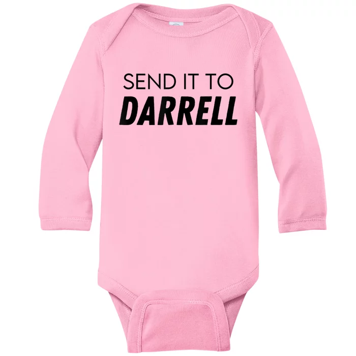 Send It To Darrell Send It To Daryl Funny Drama Baby Long Sleeve Bodysuit