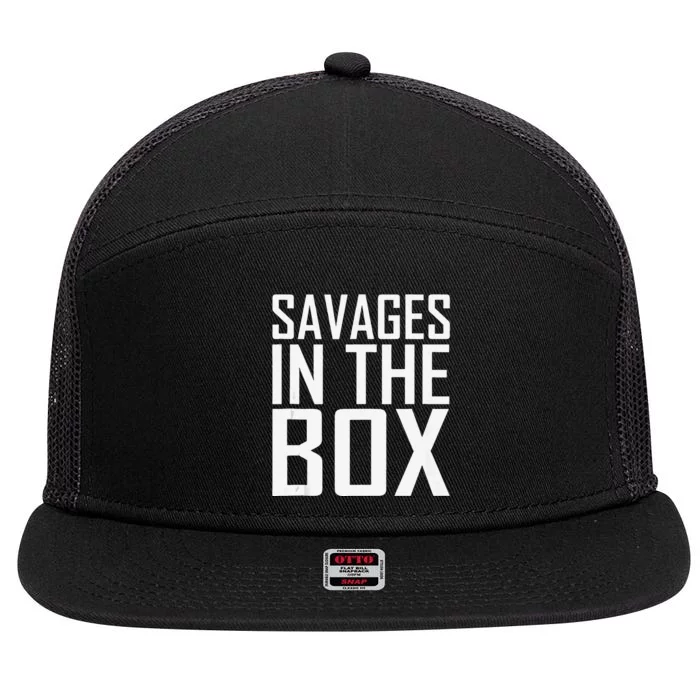 Savages In The Box 7 Panel Mesh Trucker Snapback Hat