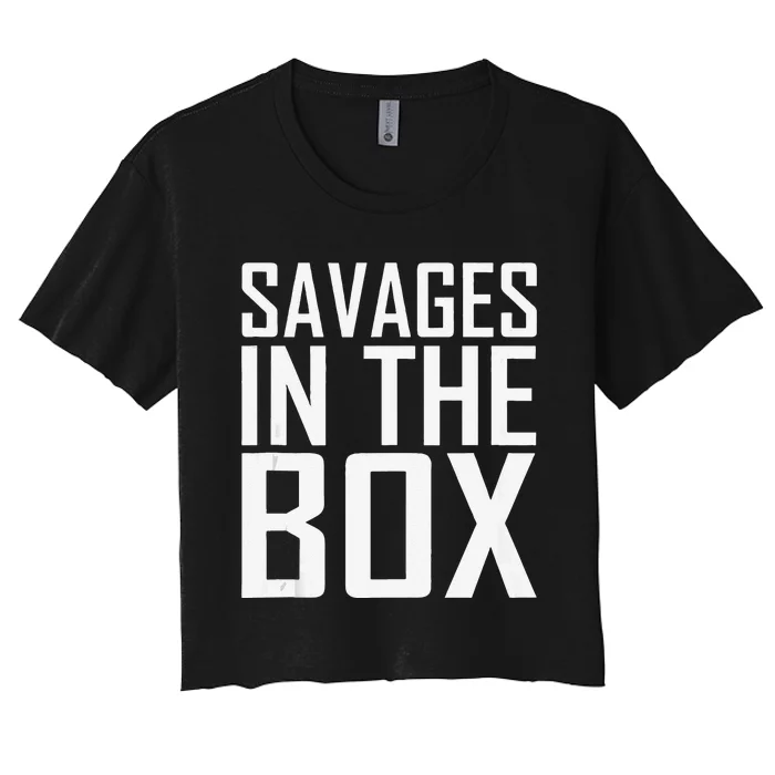 Savages In The Box Women's Crop Top Tee