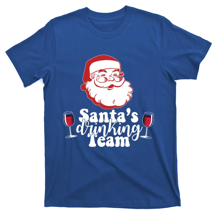 Santa's Ing Team Fun Wine Ers Meme Christmas Funny Gift T-Shirt