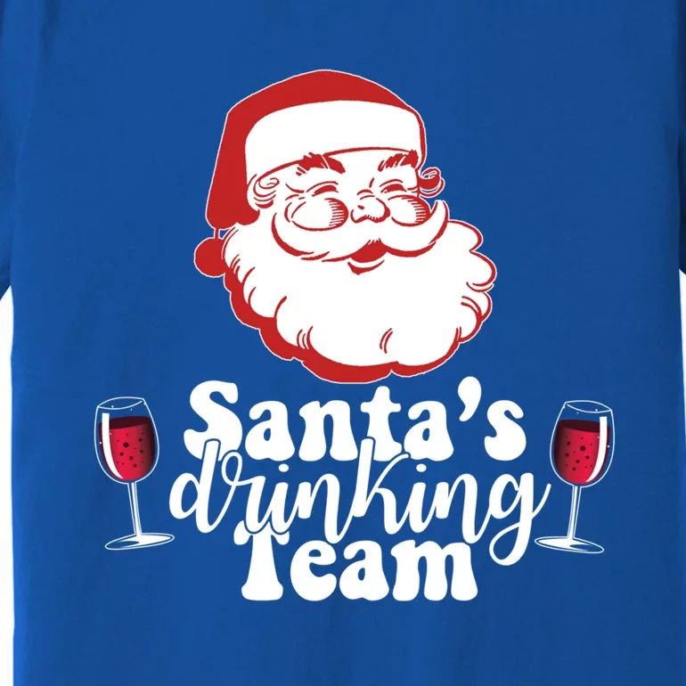 Santa's Ing Team Fun Wine Ers Meme Christmas Funny Gift Premium T-Shirt