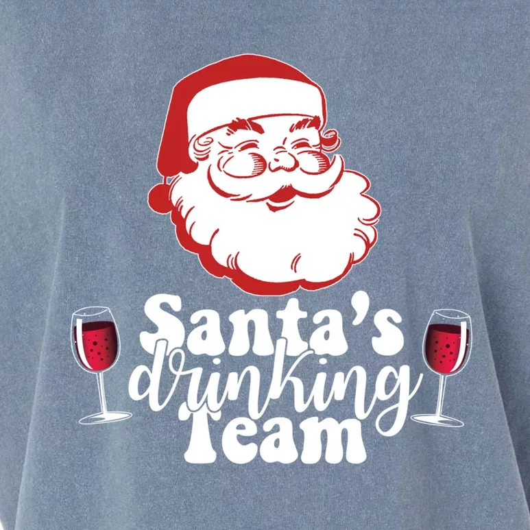 Santa's Ing Team Fun Wine Ers Meme Christmas Funny Gift Garment-Dyed Women's Muscle Tee