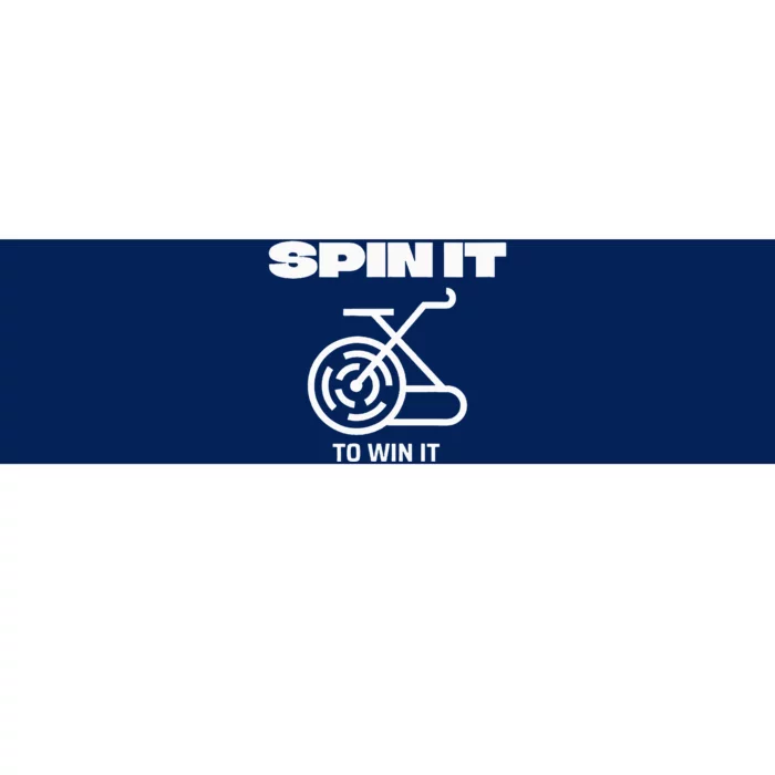 Spin It To Win It Funny Indoor Cycling Spinning Top Bumper Sticker