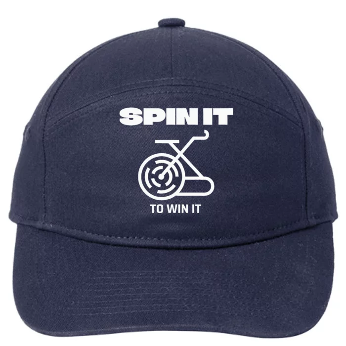 Spin It To Win It Funny Indoor Cycling Spinning Top 7-Panel Snapback Hat