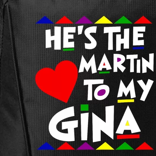 She Is The Gina To Martin Name Personalized Couple Matching City Backpack