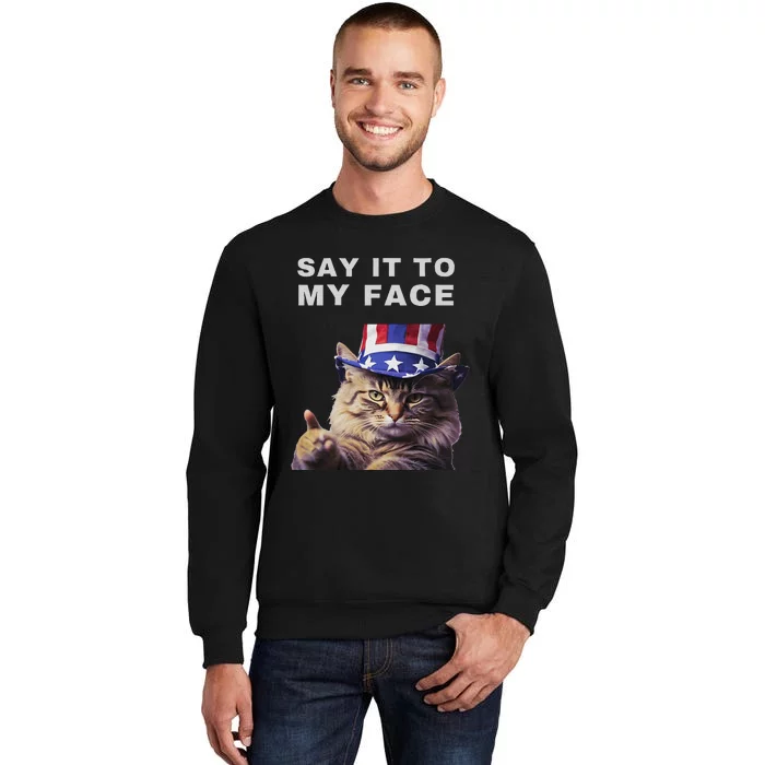 Say It To My Face Kamala Cat Sweatshirt