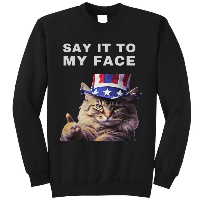 Say It To My Face Kamala Cat Sweatshirt