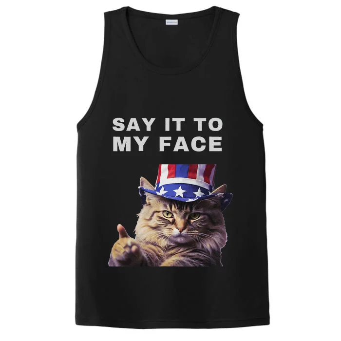 Say It To My Face Kamala Cat Performance Tank