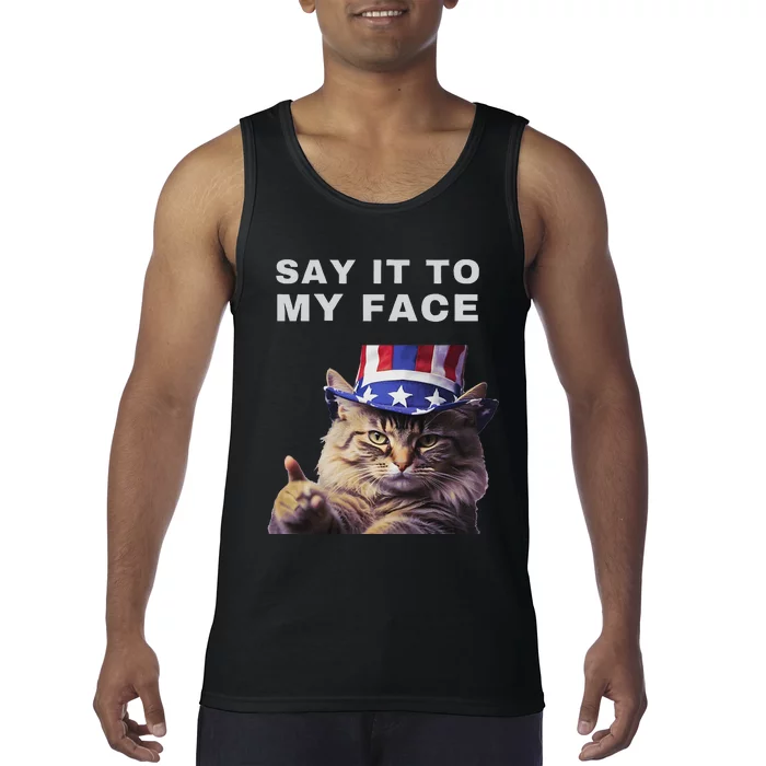 Say It To My Face Kamala Cat Tank Top