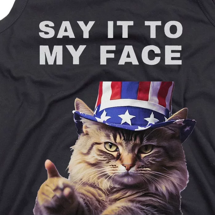 Say It To My Face Kamala Cat Tank Top