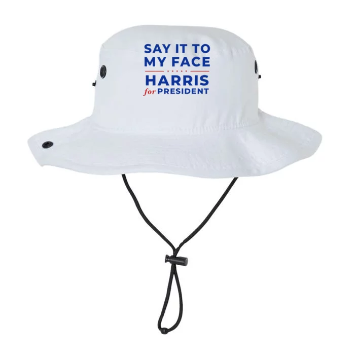 Say It To My Face Kamala Harris President 2024 Debate Me Legacy Cool Fit Booney Bucket Hat