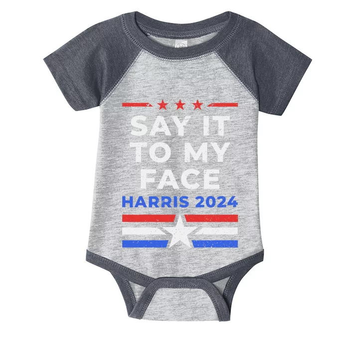 Say It To My Face Kamala IM With Her Infant Baby Jersey Bodysuit