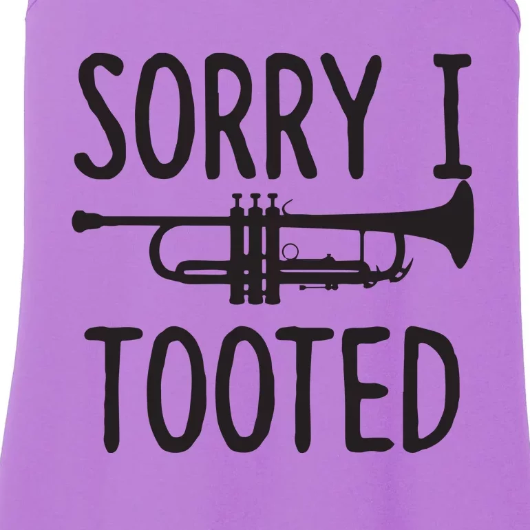 Sorry I Tooted Trumpet For Trumpet Player Ladies Essential Tank