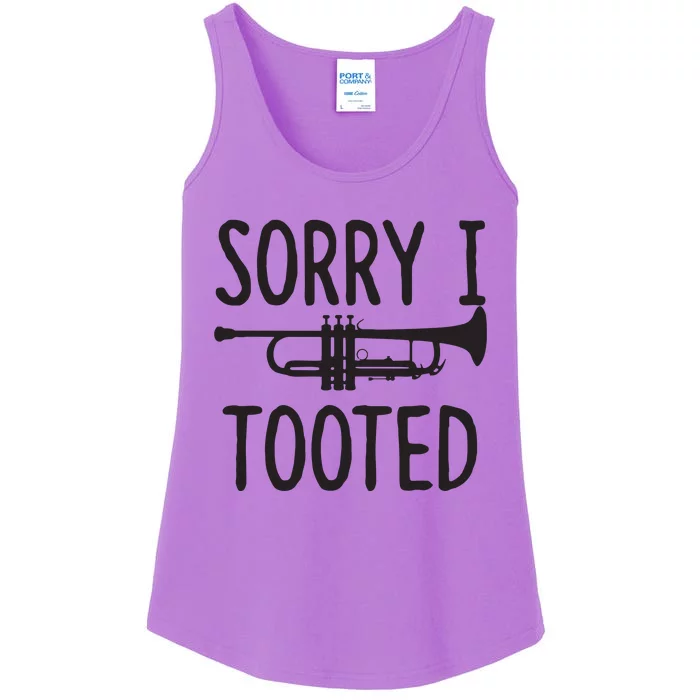 Sorry I Tooted Trumpet For Trumpet Player Ladies Essential Tank