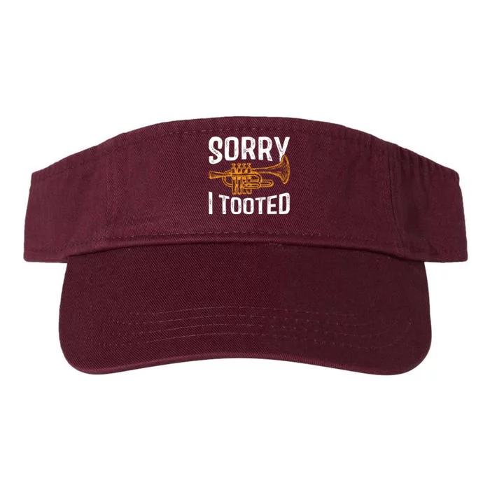 Sorry I Tooted Funny Jazz Music Instrument Trumpet Player Valucap Bio-Washed Visor