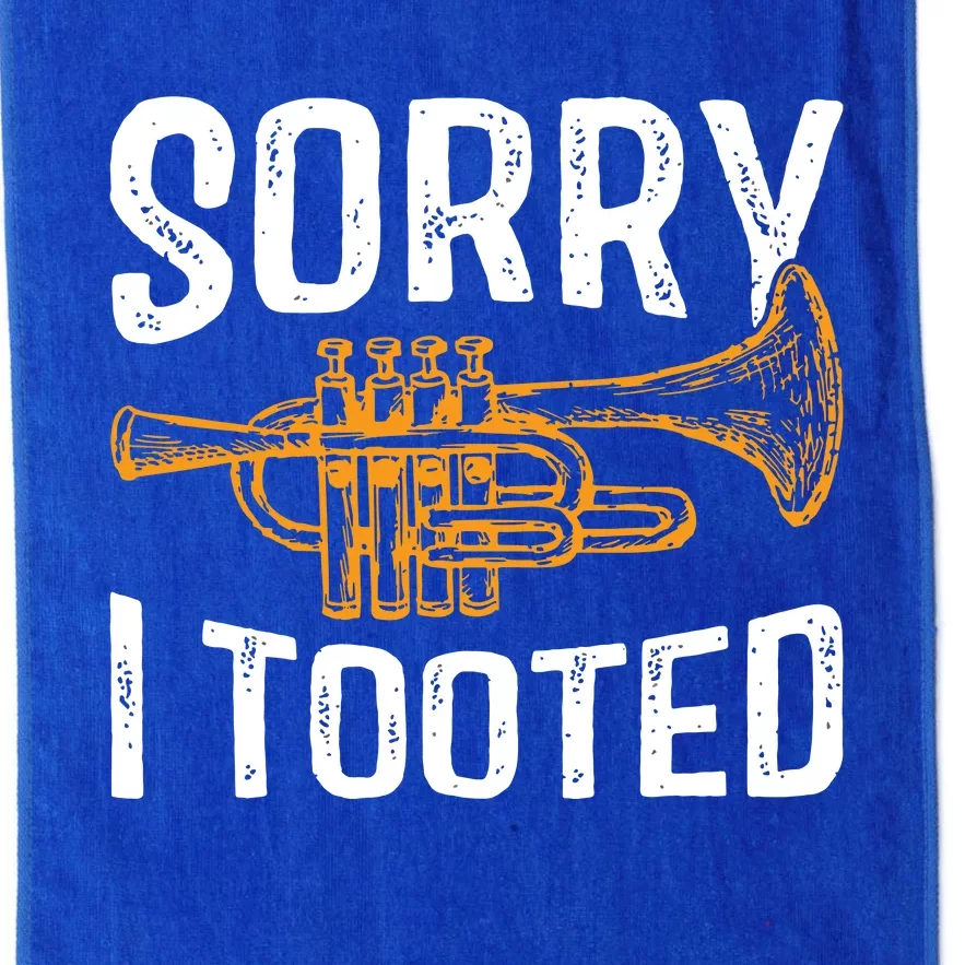 Sorry I Tooted Funny Jazz Music Instrument Trumpet Player Platinum Collection Golf Towel