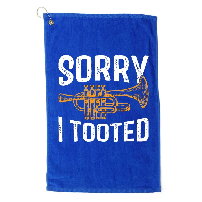 Sorry I Tooted Funny Jazz Music Instrument Trumpet Player Platinum Collection Golf Towel