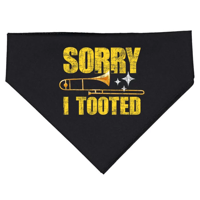 Sorry I Tooted Trombone Trombonist Music Brass Wind Player USA-Made Doggie Bandana