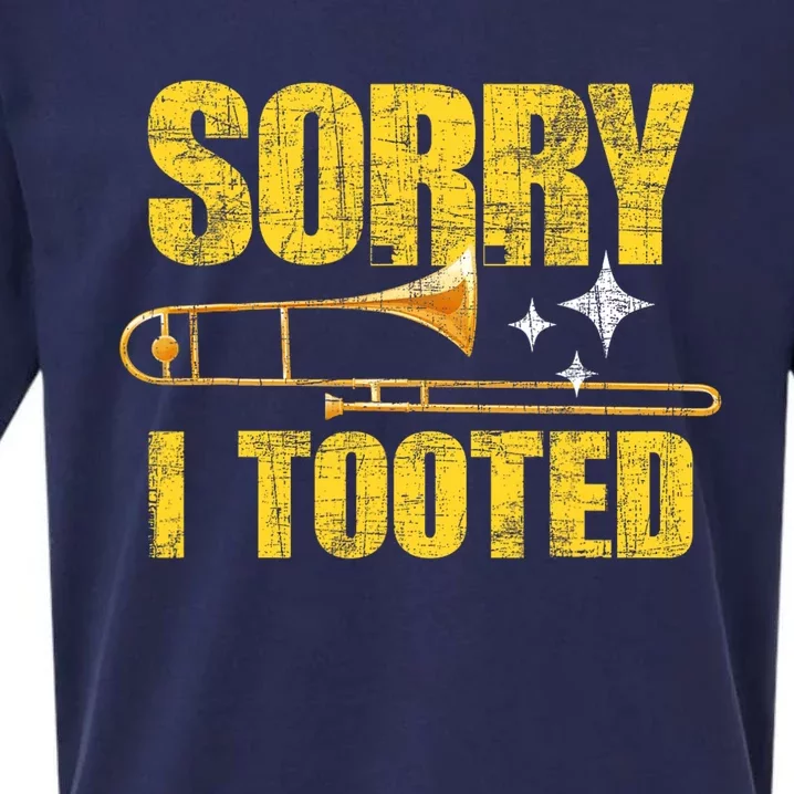 Sorry I Tooted Trombone Trombonist Music Brass Wind Player Sueded Cloud Jersey T-Shirt